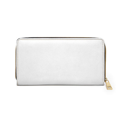 Pink Smiley Character Zipper Wallet | Retro Floral PU Leather