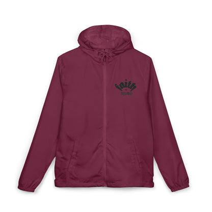Riot Squad front chest logo Windbreaker Jacket | Minimal black graphic, hooded zip | Full-Zip Windbreaker