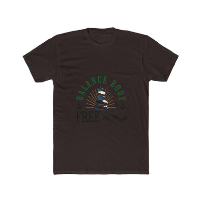 Balance Body Free Mind tee | Zen stacked stones graphic | Soft, Lightweight Fabric Tshirt