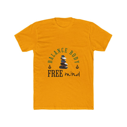 Balance Body Free Mind tee | Zen stacked stones graphic | Soft, Lightweight Fabric Tshirt