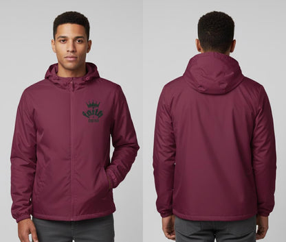 Riot Squad front chest logo Windbreaker Jacket | Minimal black graphic, hooded zip | Full-Zip Windbreaker