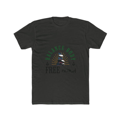 Balance Body Free Mind tee | Zen stacked stones graphic | Soft, Lightweight Fabric Tshirt