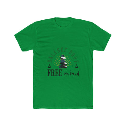Balance Body Free Mind tee | Zen stacked stones graphic | Soft, Lightweight Fabric Tshirt