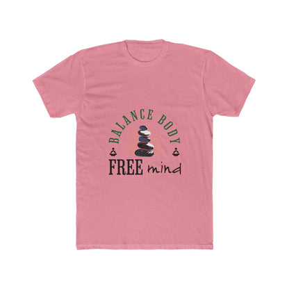 Balance Body Free Mind tee | Zen stacked stones graphic | Soft, Lightweight Fabric Tshirt