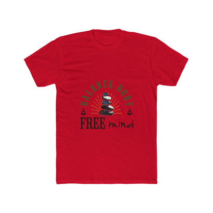 Balance Body Free Mind tee | Zen stacked stones graphic | Soft, Lightweight Fabric Tshirt