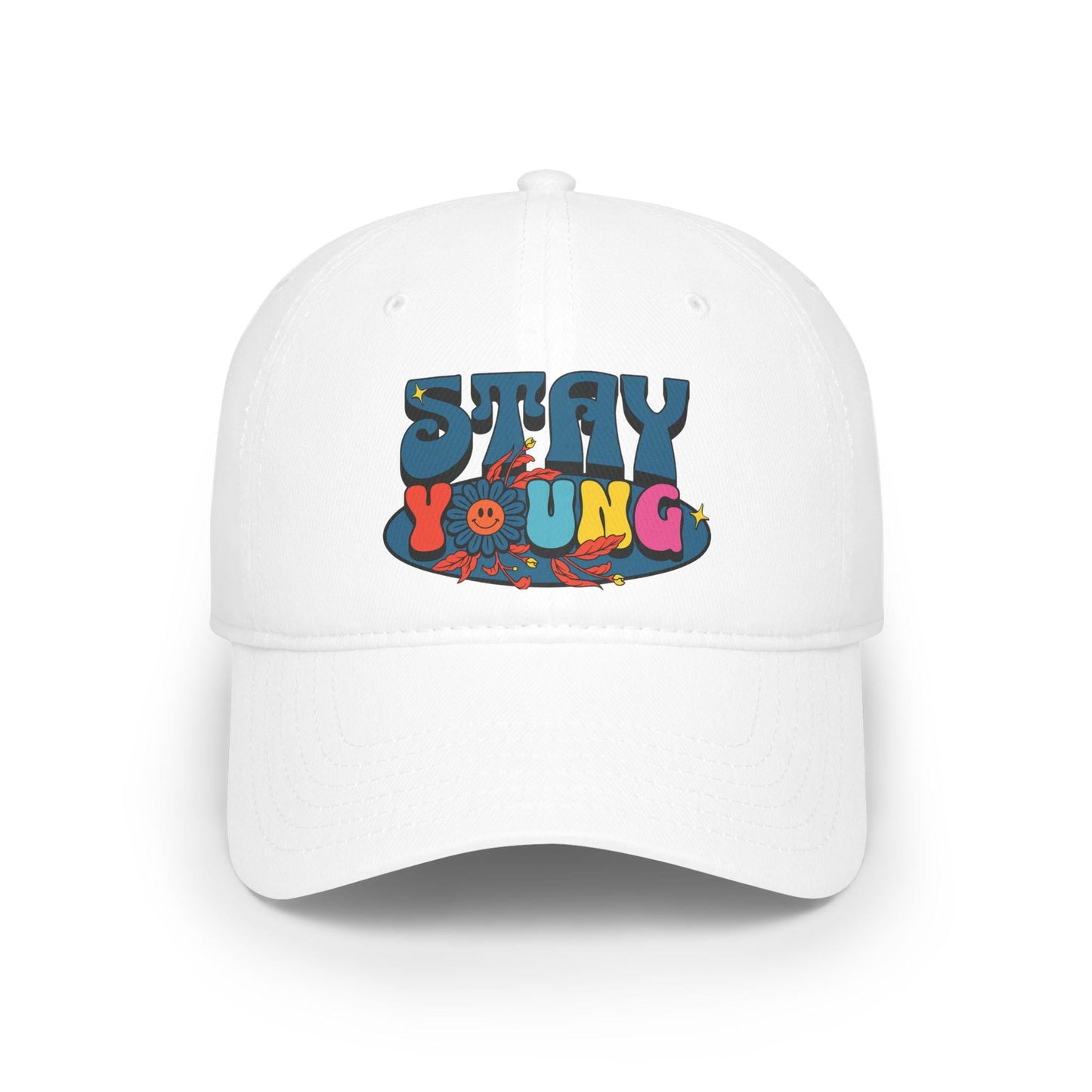 Stay Young Baseball Cap | 70s Retro Style Cotton Twill
