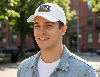 Stay Young Baseball Cap | 70s Retro Style Cotton Twill