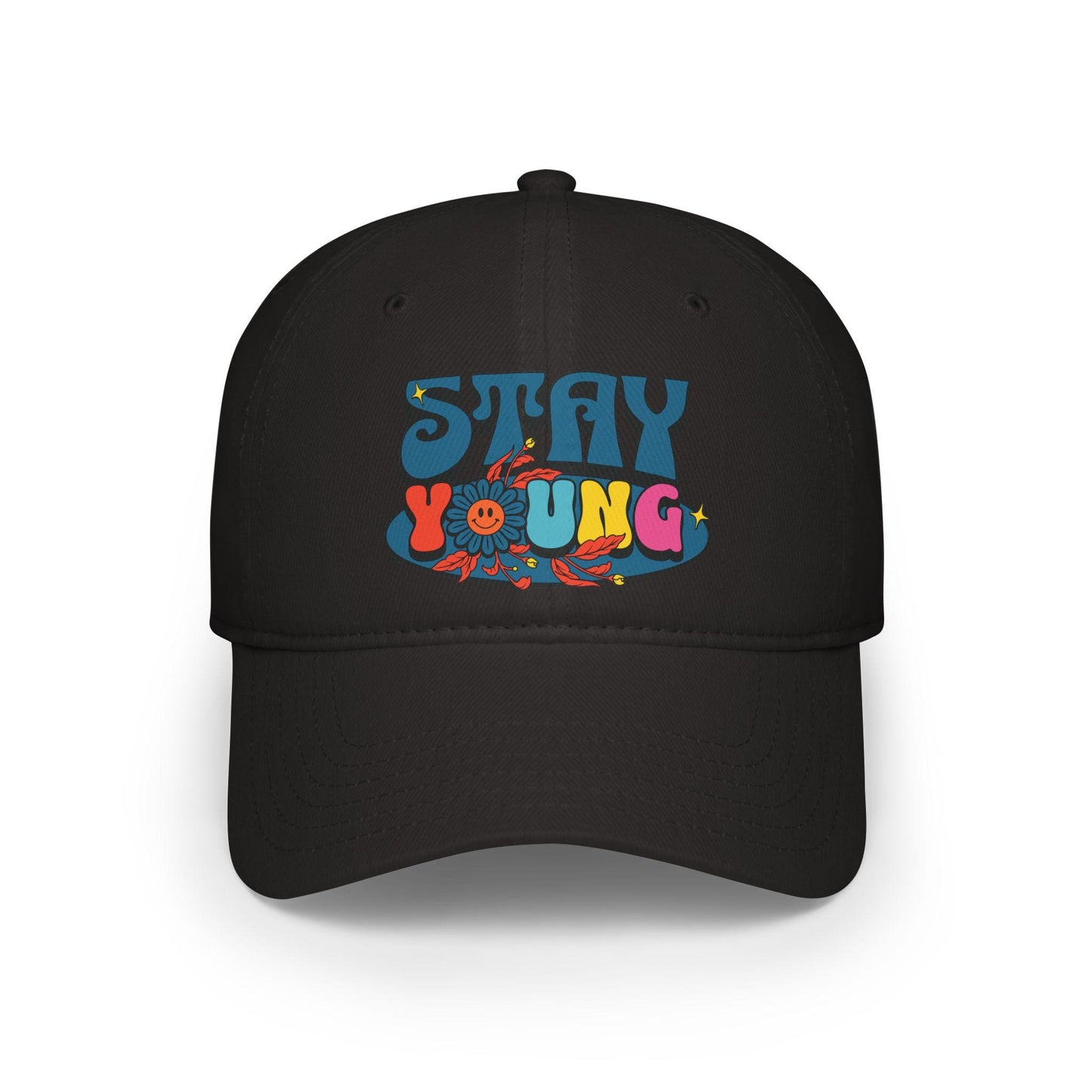Stay Young Baseball Cap | 70s Retro Style Cotton Twill