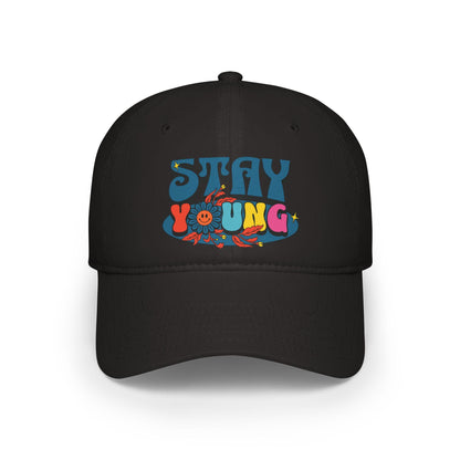 Stay Young Baseball Cap | 70s Retro Style Cotton Twill