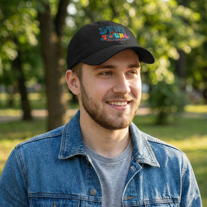 Stay Young Baseball Cap | 70s Retro Style Cotton Twill