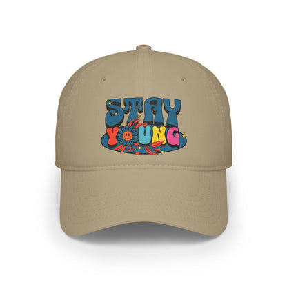 Stay Young Baseball Cap | 70s Retro Style Cotton Twill
