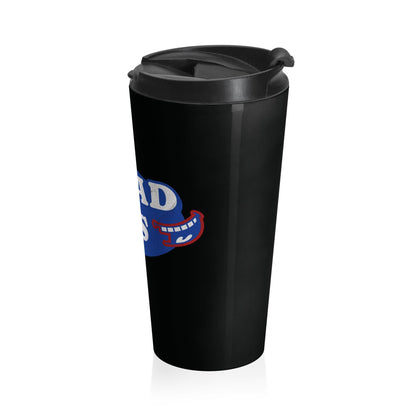 Retro 'No Bad Vibes' Stainless Steel Travel Mug