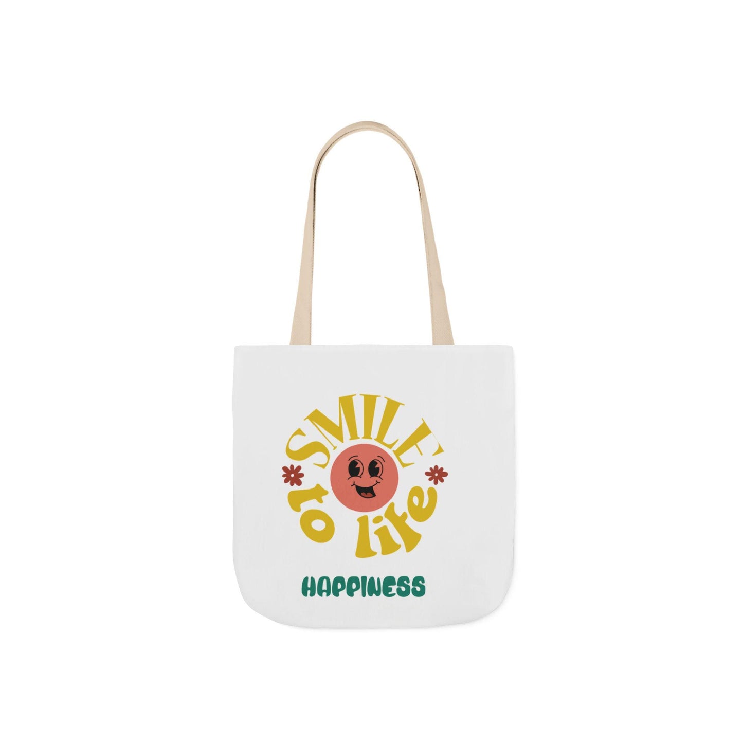Retro Sun Graphic Canvas Tote Bag | Smile to Life Design