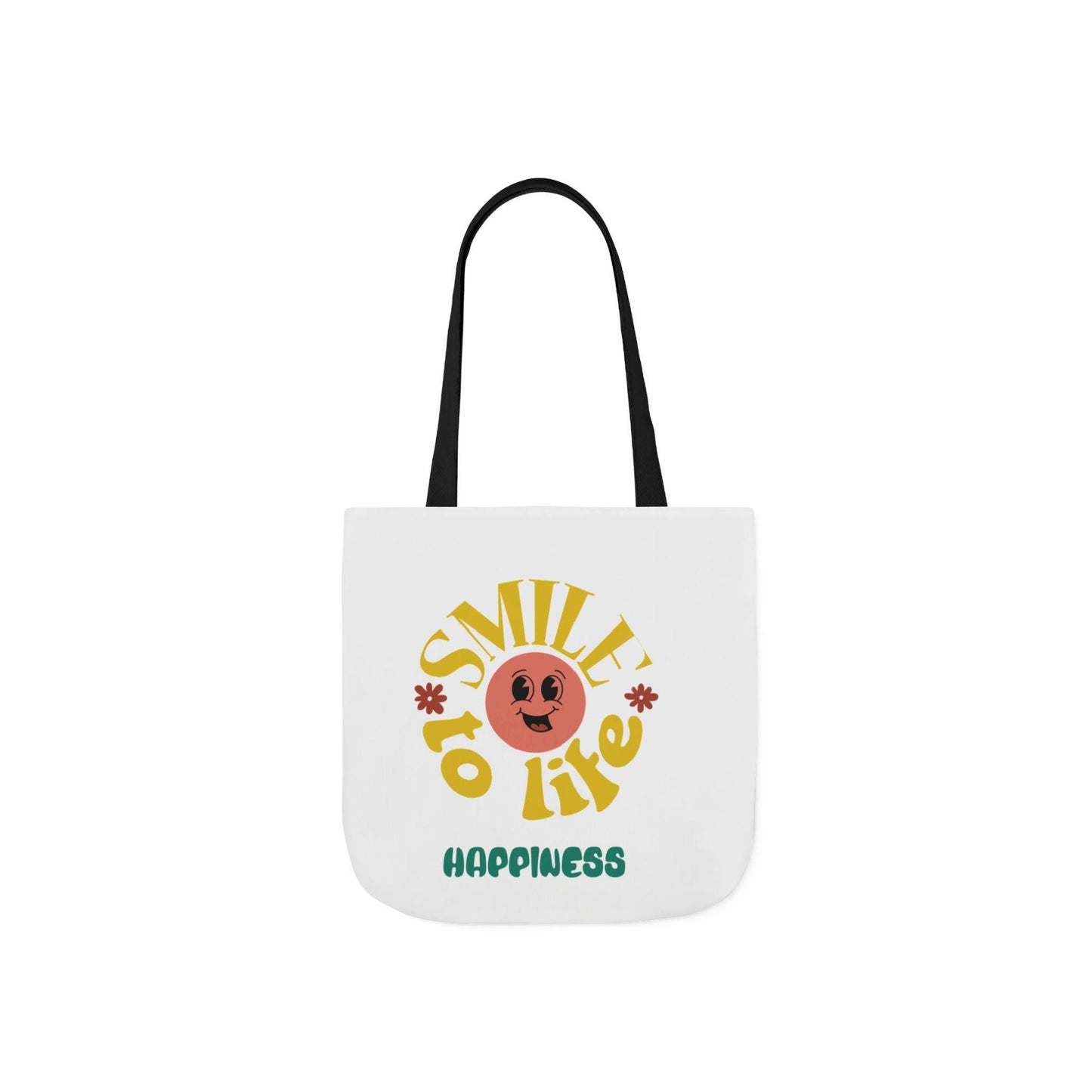 Retro Sun Graphic Canvas Tote Bag | Smile to Life Design