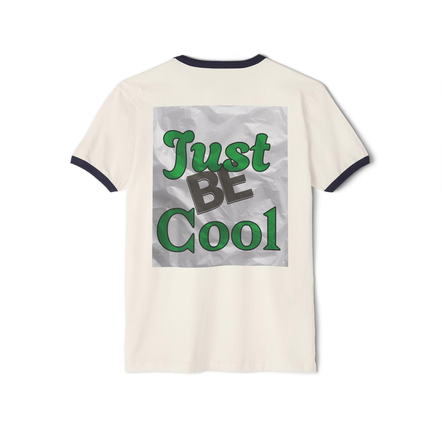 Just Be Cool T-Shirt | Retro Script on Ringer Tee | Retro Vibe to Everyday Wear