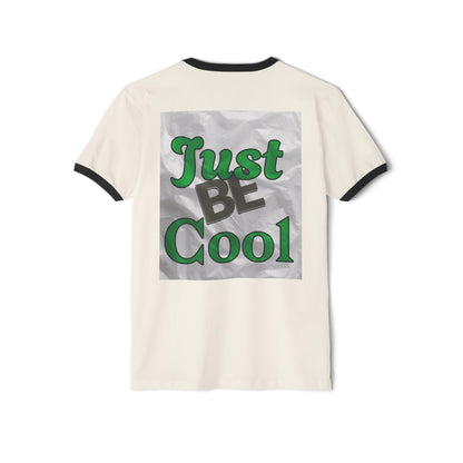 Just Be Cool T-Shirt | Retro Script on Ringer Tee | Retro Vibe to Everyday Wear