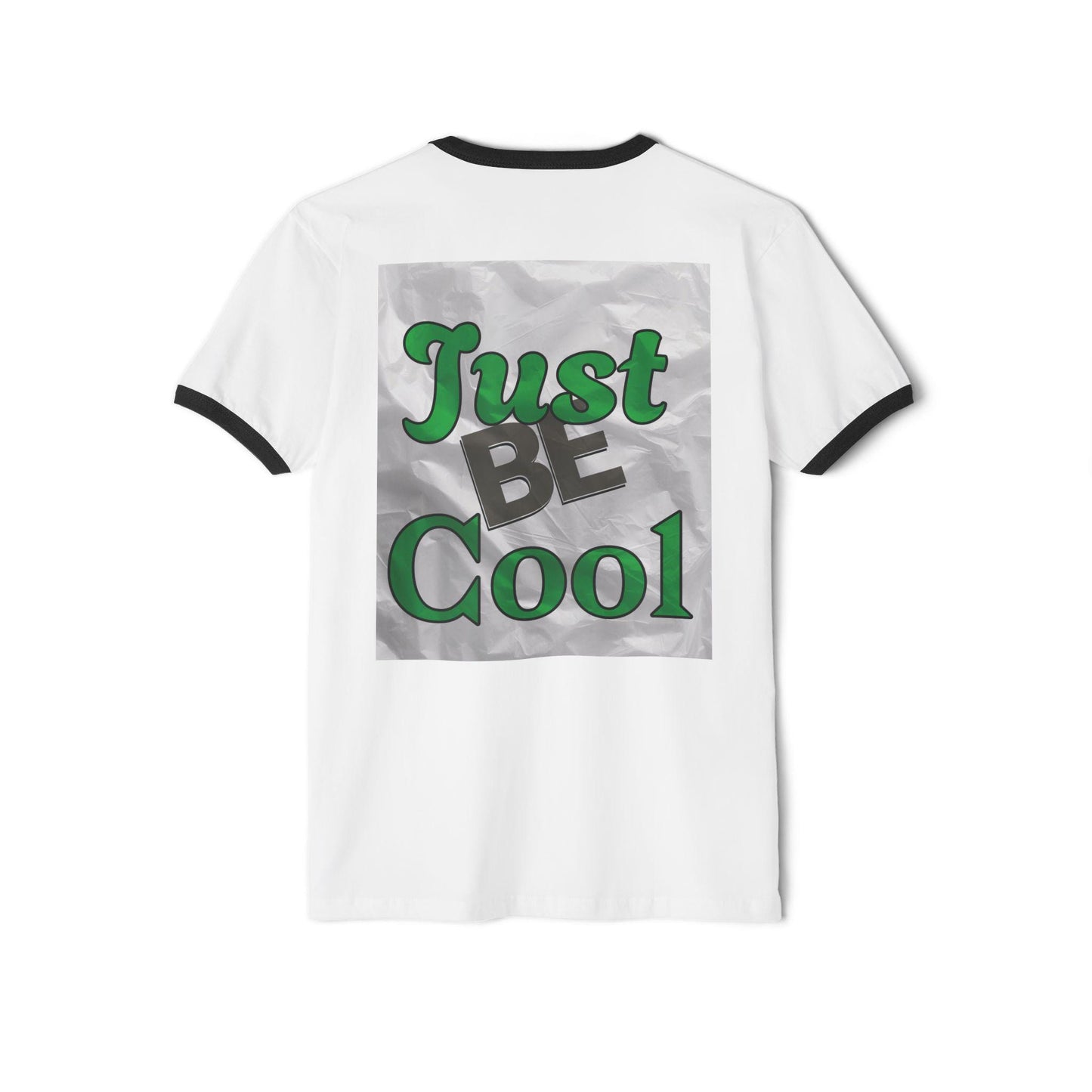 Just Be Cool T-Shirt | Retro Script on Ringer Tee | Retro Vibe to Everyday Wear