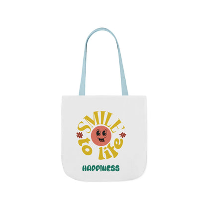 Retro Sun Graphic Canvas Tote Bag | Smile to Life Design