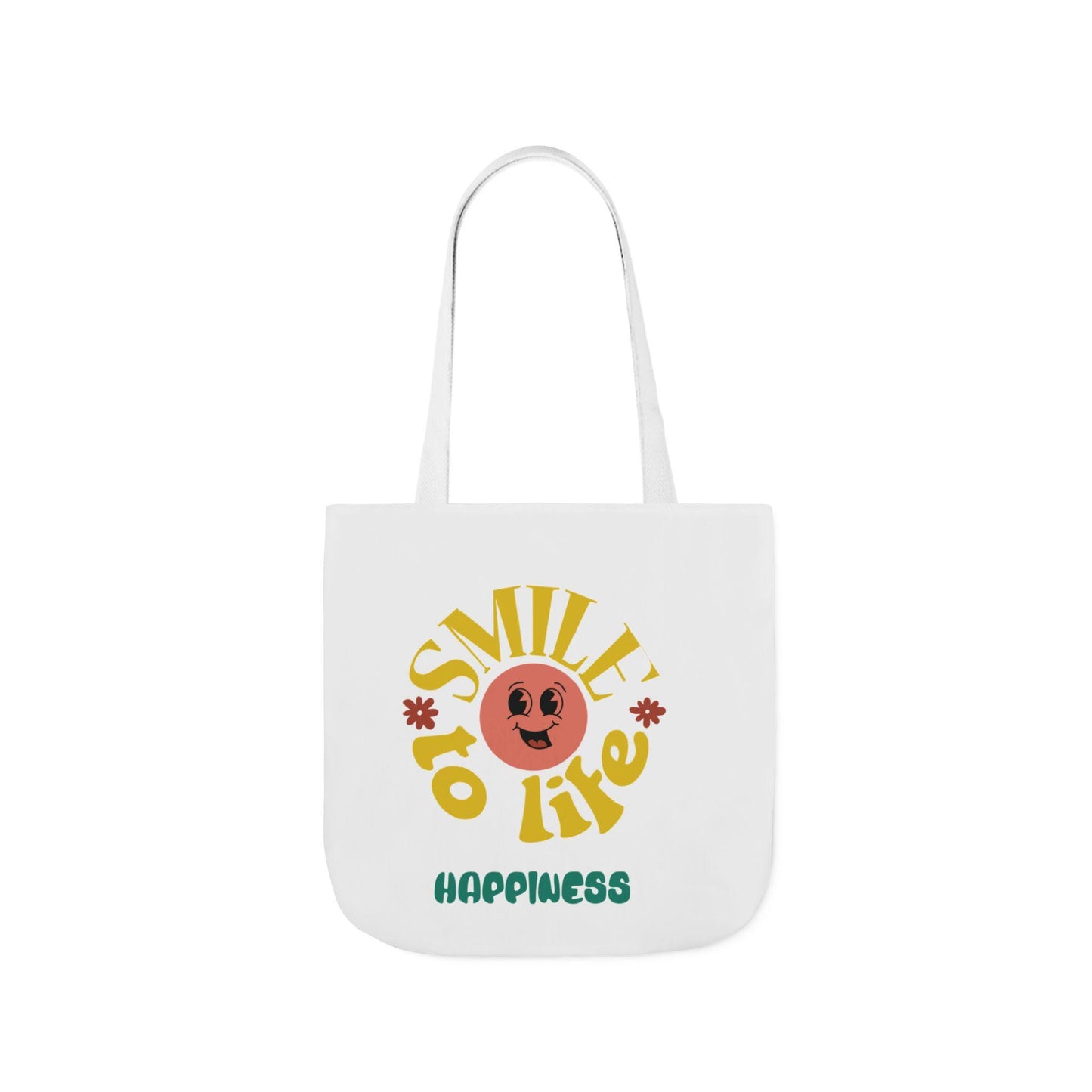 Retro Sun Graphic Canvas Tote Bag | Smile to Life Design