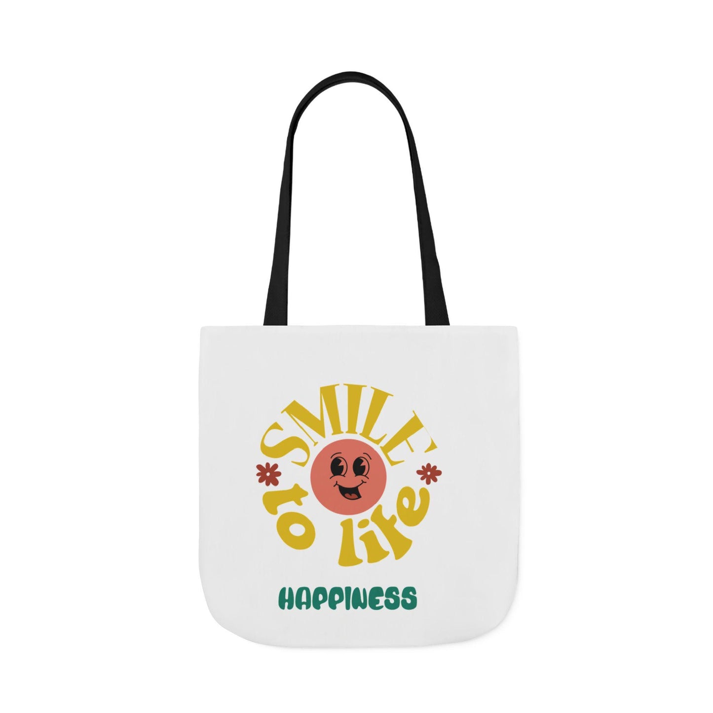 Retro Sun Graphic Canvas Tote Bag | Smile to Life Design