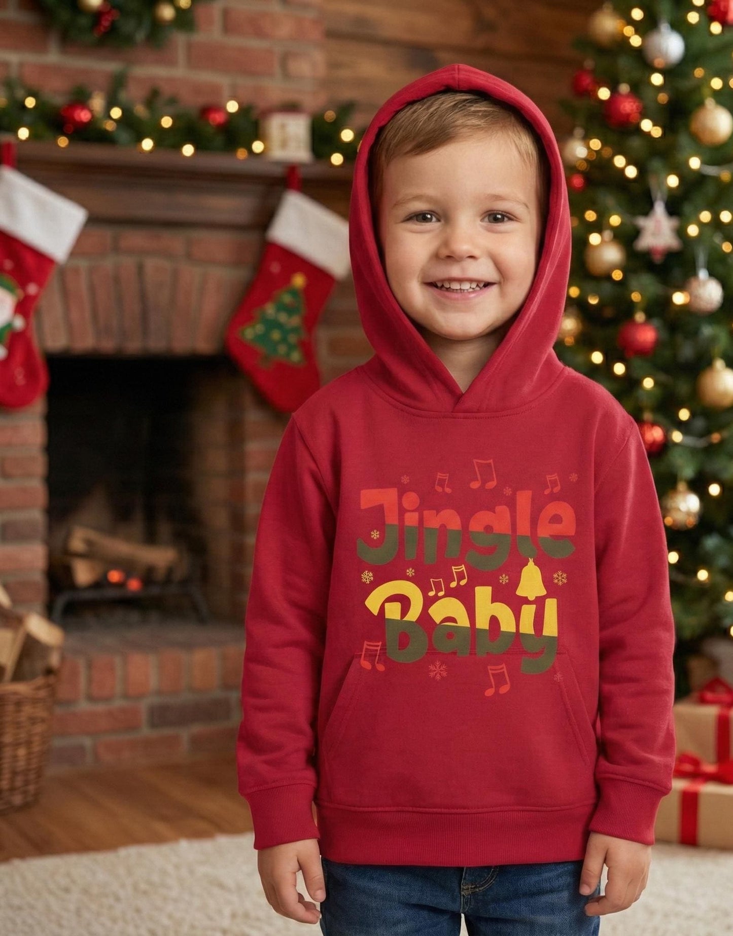 Jingle Baby Toddler Fleece Hoodie | Holiday Pullover