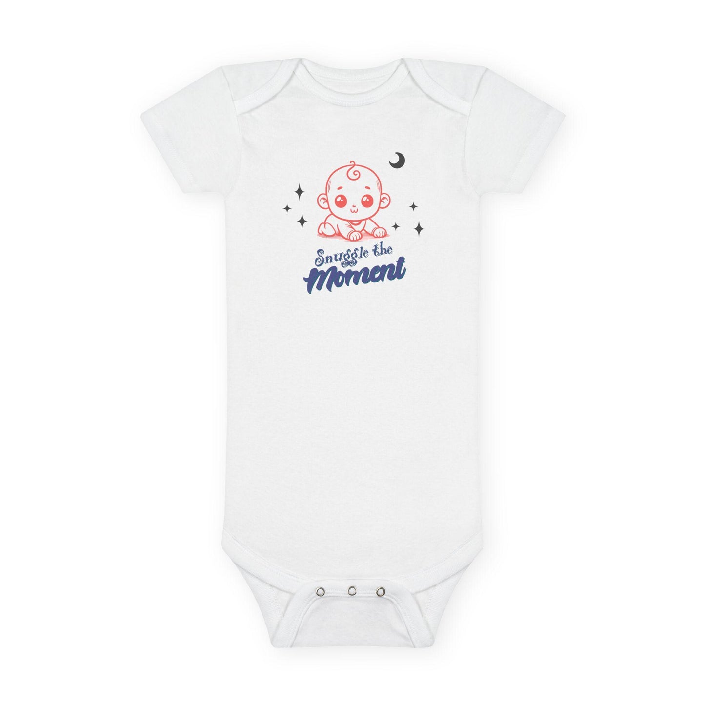 Snuggle the Moment Baby Onesie, Sleeping Baby Illustration