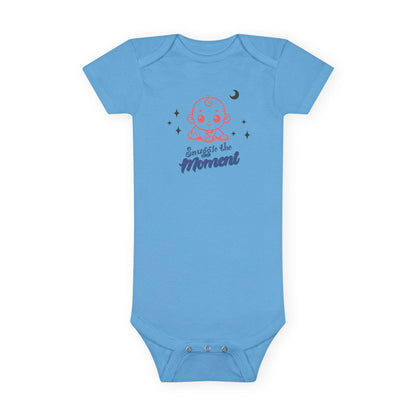 Snuggle the Moment Baby Onesie, Sleeping Baby Illustration