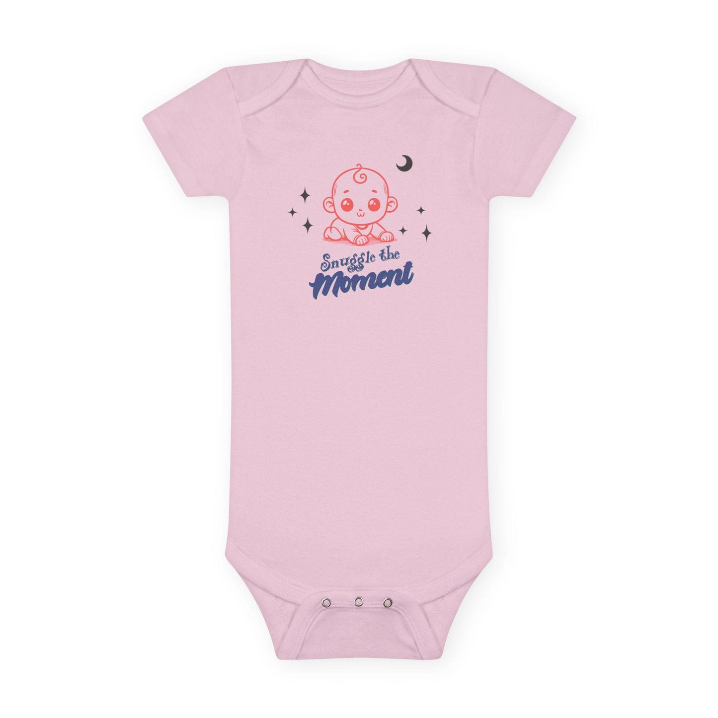 Snuggle the Moment Baby Onesie, Sleeping Baby Illustration