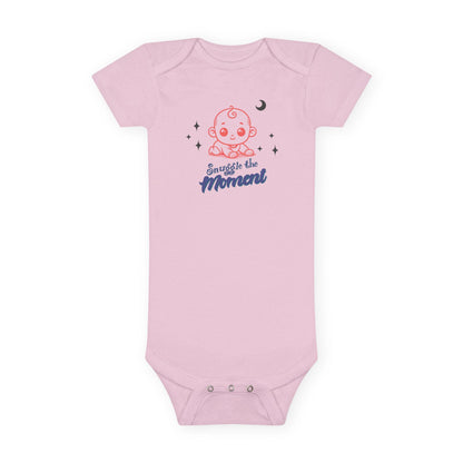 Snuggle the Moment Baby Onesie, Sleeping Baby Illustration