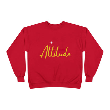 Attitude script crewneck sweatshirt | gold script lettering | Lightweight Warmth With a Confident Statement