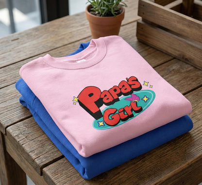 Papa's Girl Toddler Sweatshirt | Retro Cartoon Pullover