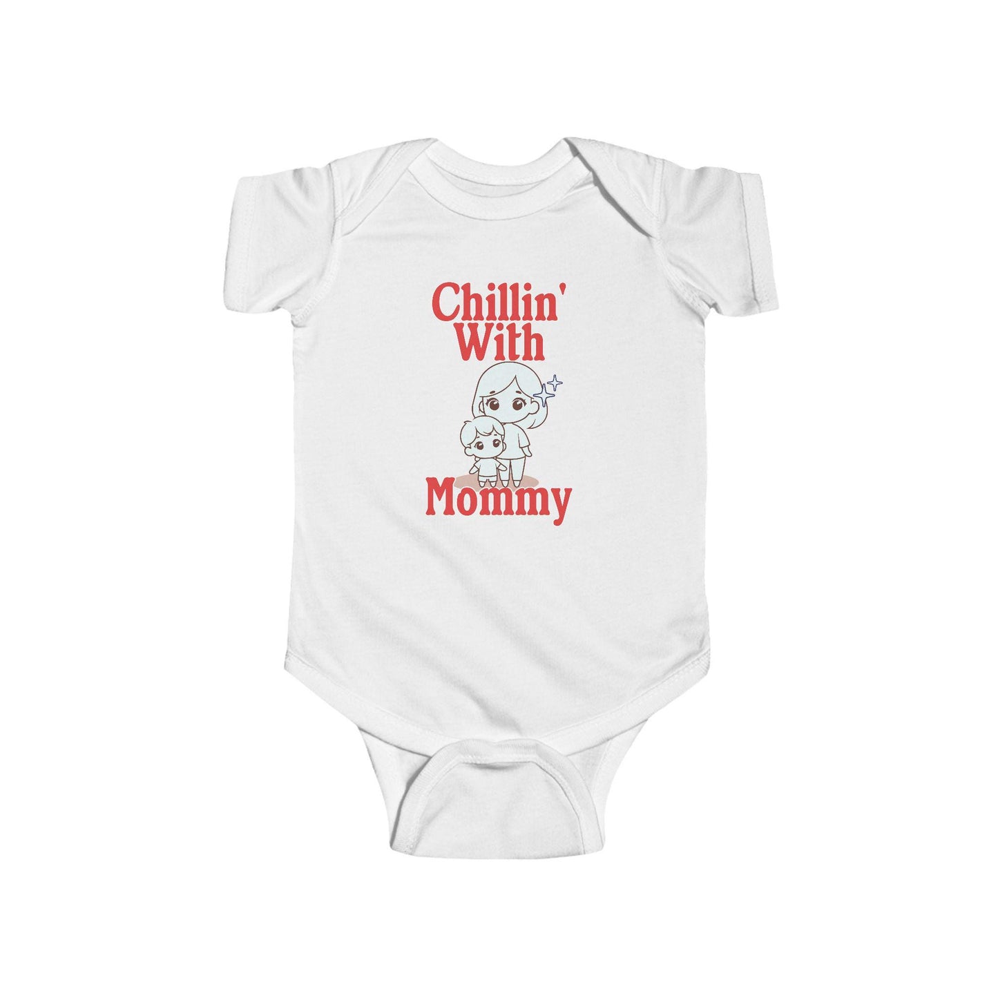 Chillin' With Mommy Bodysuit | Cute Baby Chick Design | Baby Shower Gift for Baby