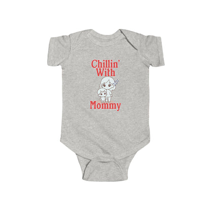 Chillin' With Mommy Bodysuit | Cute Baby Chick Design | Baby Shower Gift for Baby