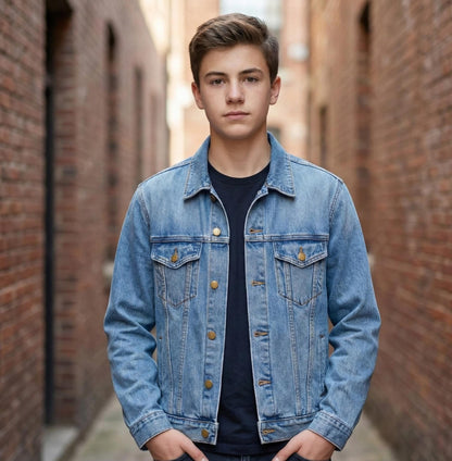 Faith Over Fear Denim Jacket | Back Graphic Statement Piece