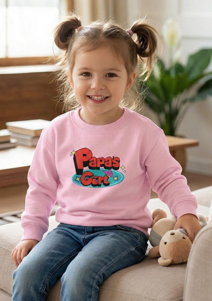 Papa's Girl Toddler Sweatshirt | Retro Cartoon Pullover
