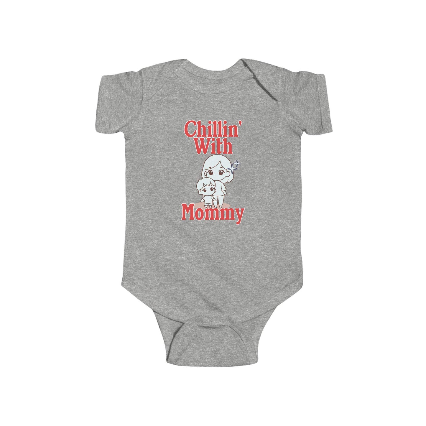 Chillin' With Mommy Bodysuit | Cute Baby Chick Design | Baby Shower Gift for Baby