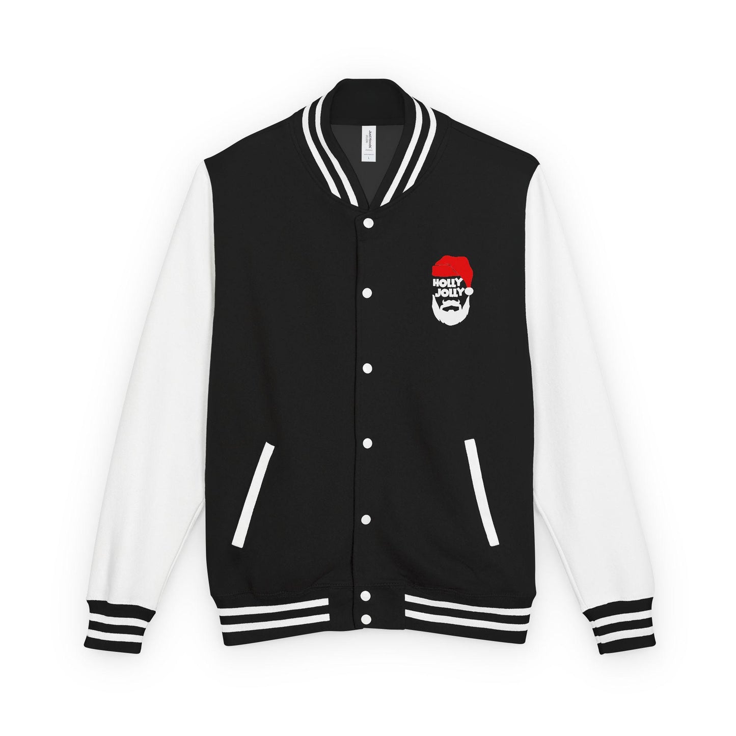 Holly Jolly Santa Beard Varsity Jacket | Christmas Letterman