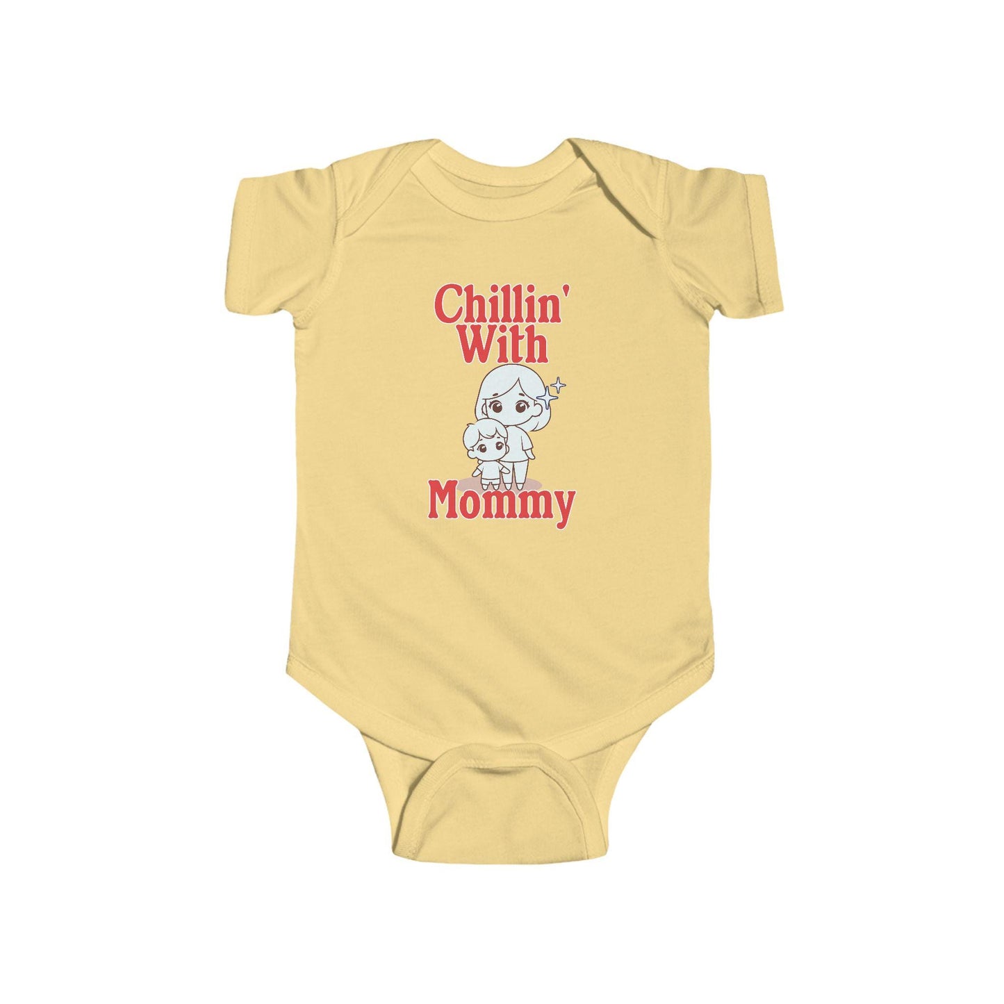 Chillin' With Mommy Bodysuit | Cute Baby Chick Design | Baby Shower Gift for Baby