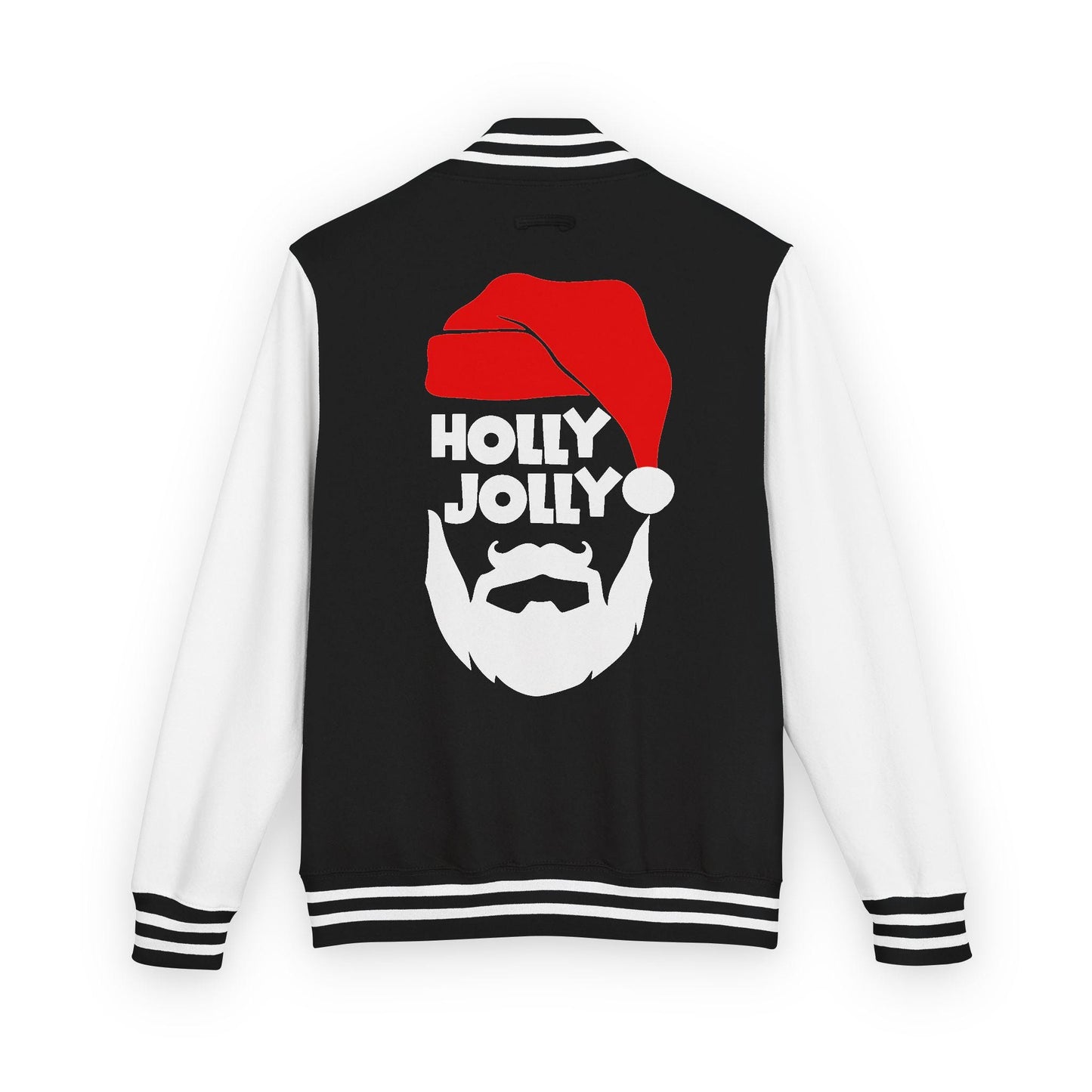 Holly Jolly Santa Beard Varsity Jacket | Christmas Letterman