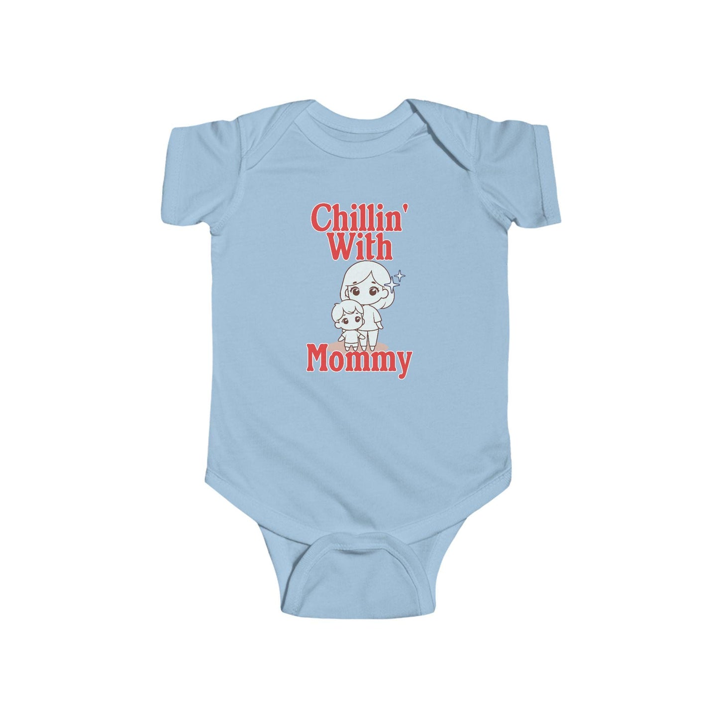 Chillin' With Mommy Bodysuit | Cute Baby Chick Design | Baby Shower Gift for Baby