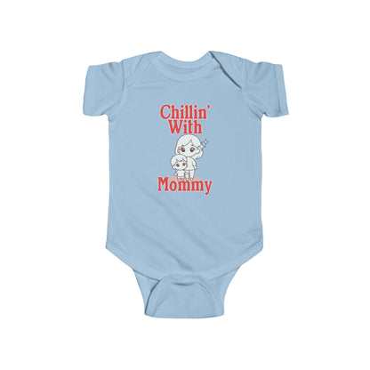 Chillin' With Mommy Bodysuit | Cute Baby Chick Design | Baby Shower Gift for Baby