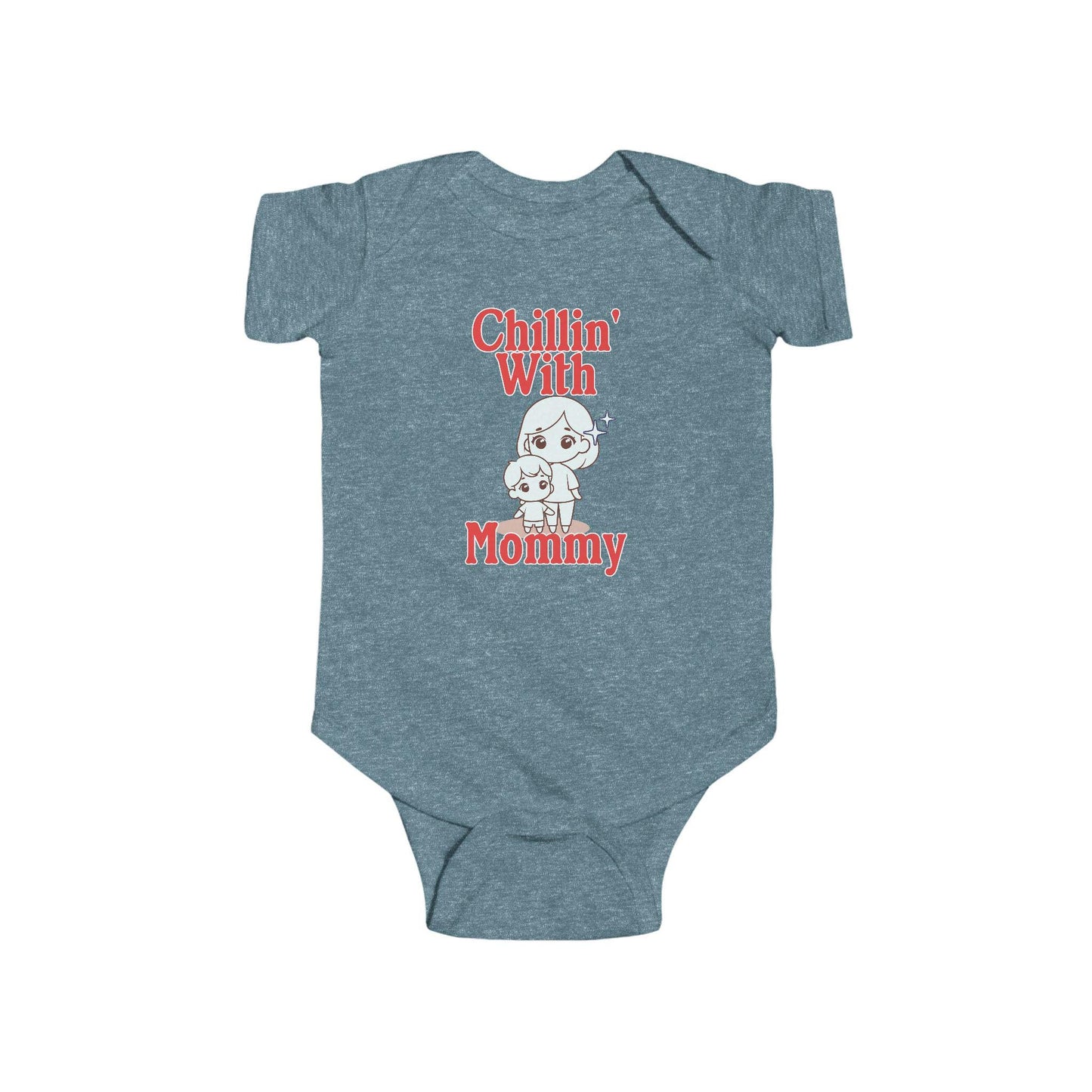 Chillin' With Mommy Bodysuit | Cute Baby Chick Design | Baby Shower Gift for Baby