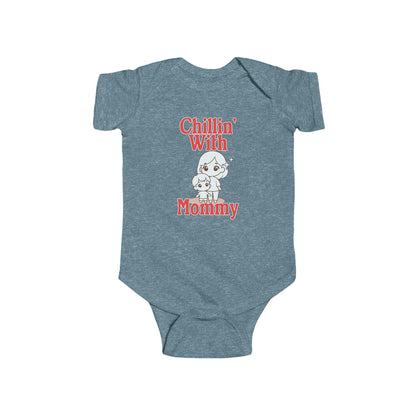 Chillin' With Mommy Bodysuit | Cute Baby Chick Design | Baby Shower Gift for Baby
