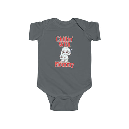 Chillin' With Mommy Bodysuit | Cute Baby Chick Design | Baby Shower Gift for Baby