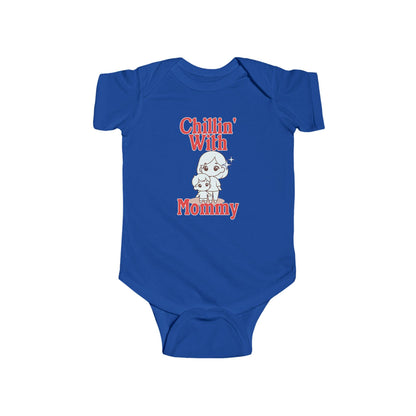 Chillin' With Mommy Bodysuit | Cute Baby Chick Design | Baby Shower Gift for Baby
