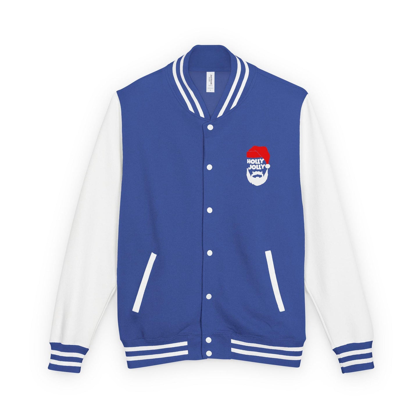 Holly Jolly Santa Beard Varsity Jacket | Christmas Letterman