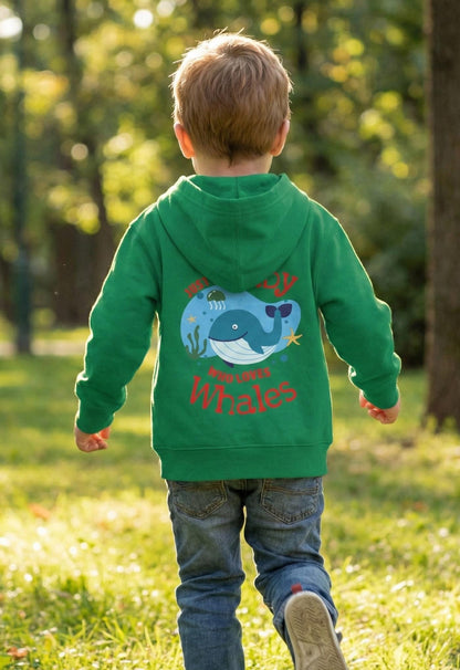 Whale Lover Toddler Hoodie | Unisex Fleece Pullover