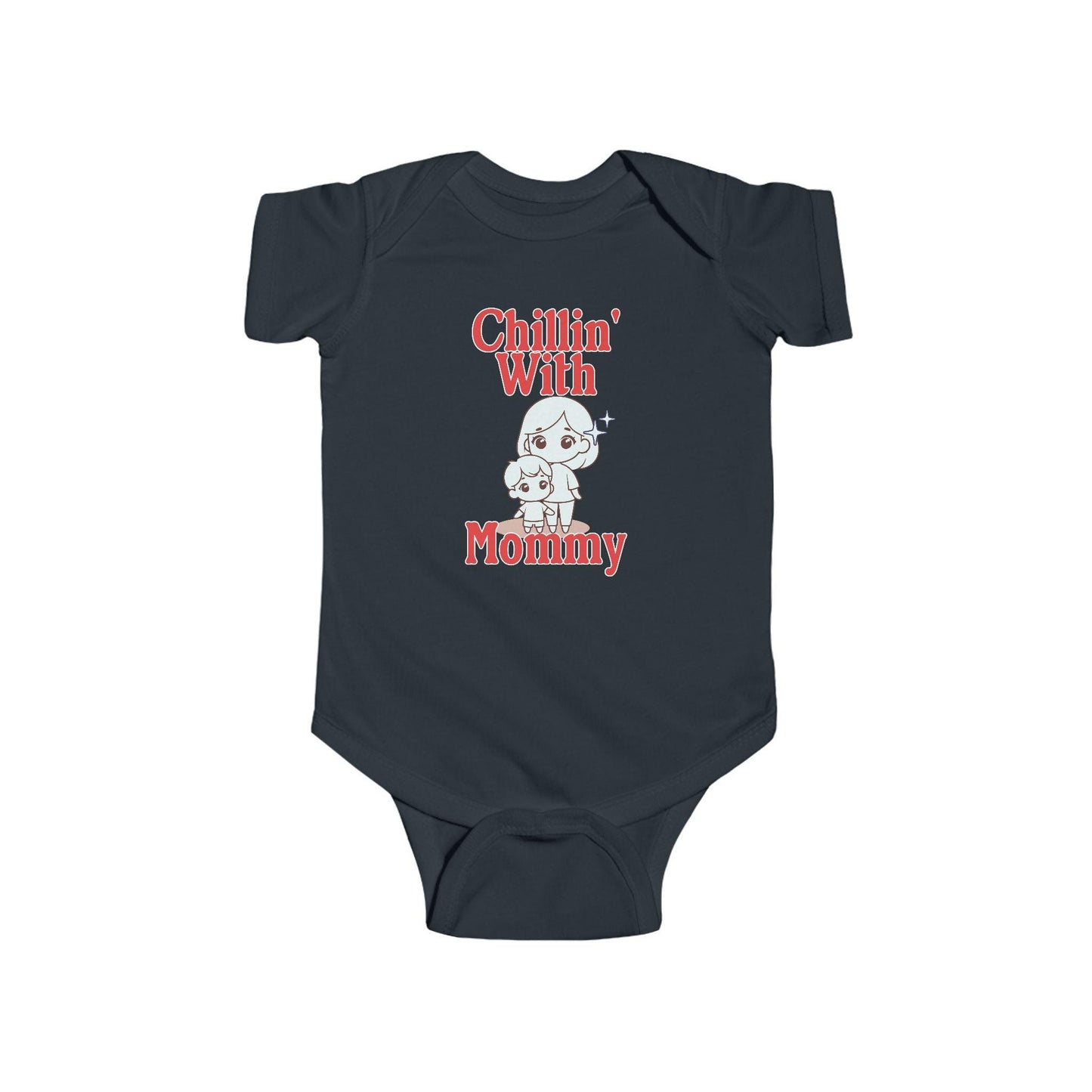 Chillin' With Mommy Bodysuit | Cute Baby Chick Design | Baby Shower Gift for Baby