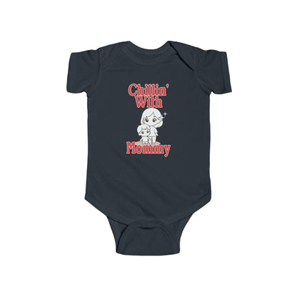 Chillin' With Mommy Bodysuit | Cute Baby Chick Design | Baby Shower Gift for Baby