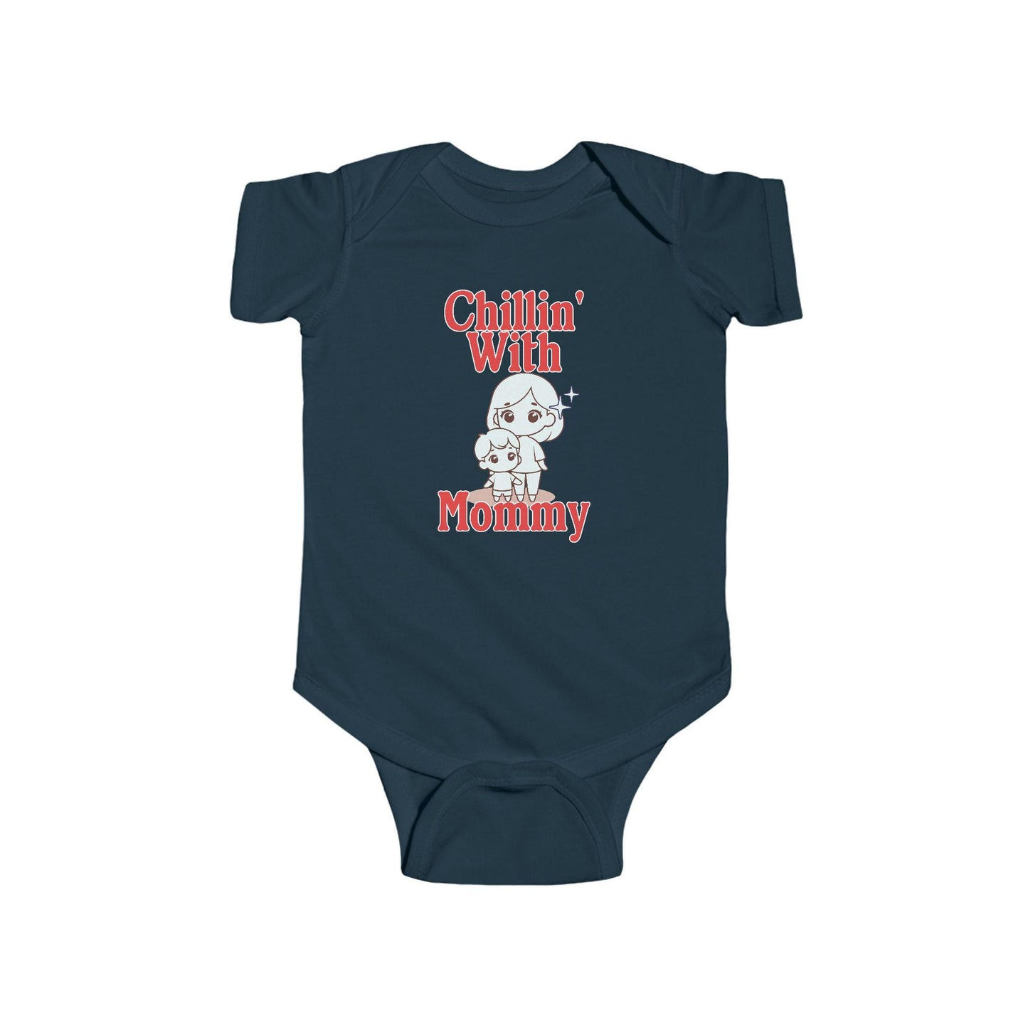 Chillin' With Mommy Bodysuit | Cute Baby Chick Design | Baby Shower Gift for Baby
